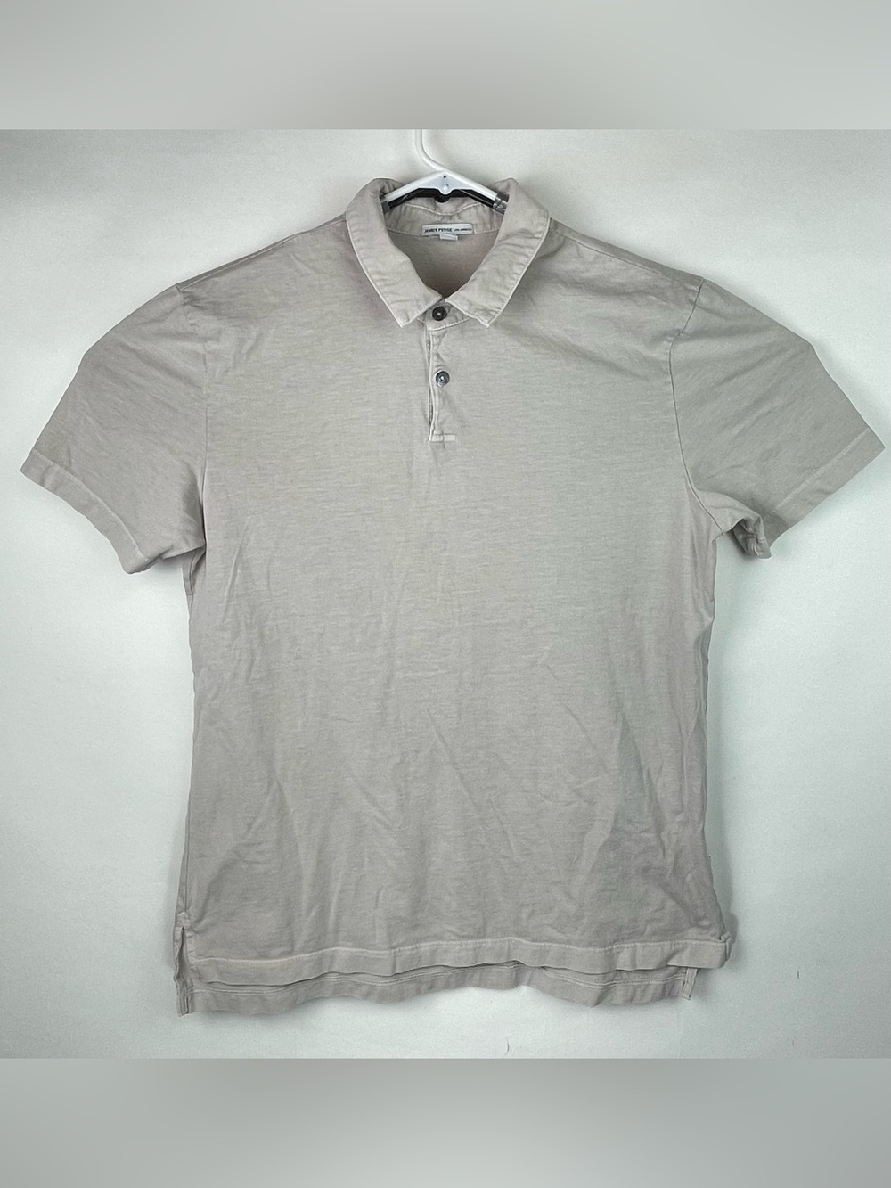 James Perse Standard Gray Supima Cotton Polo Shirt Size 2 (Medium)